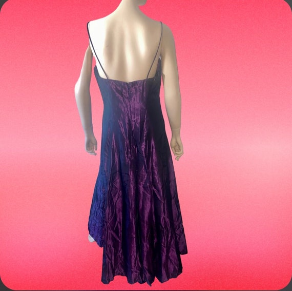 Vintage 90s Jessica McClintock Purple Satin Party… - image 5