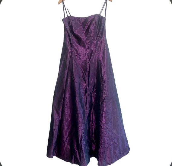 Vintage 90s Jessica McClintock Purple Satin Party… - image 9