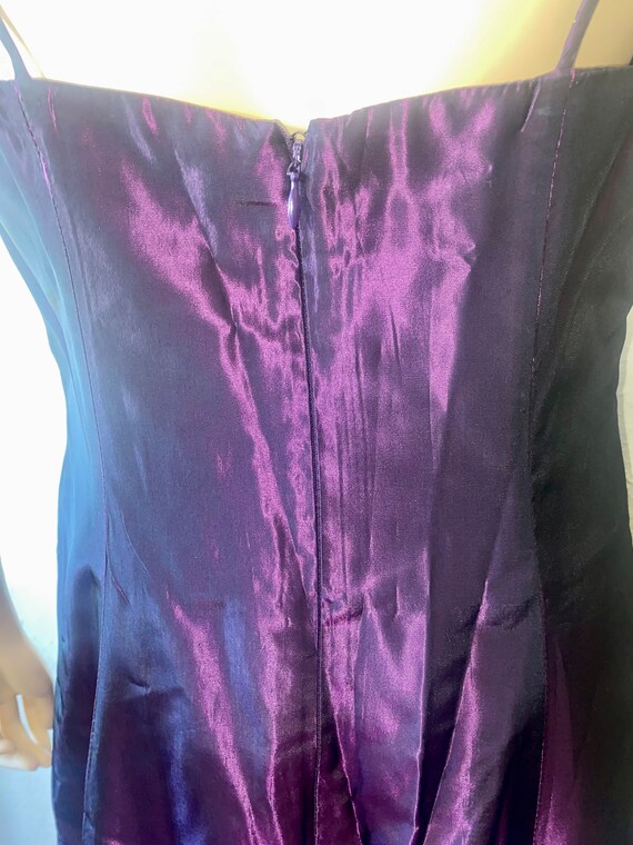 Vintage 90s Jessica McClintock Purple Satin Party… - image 6