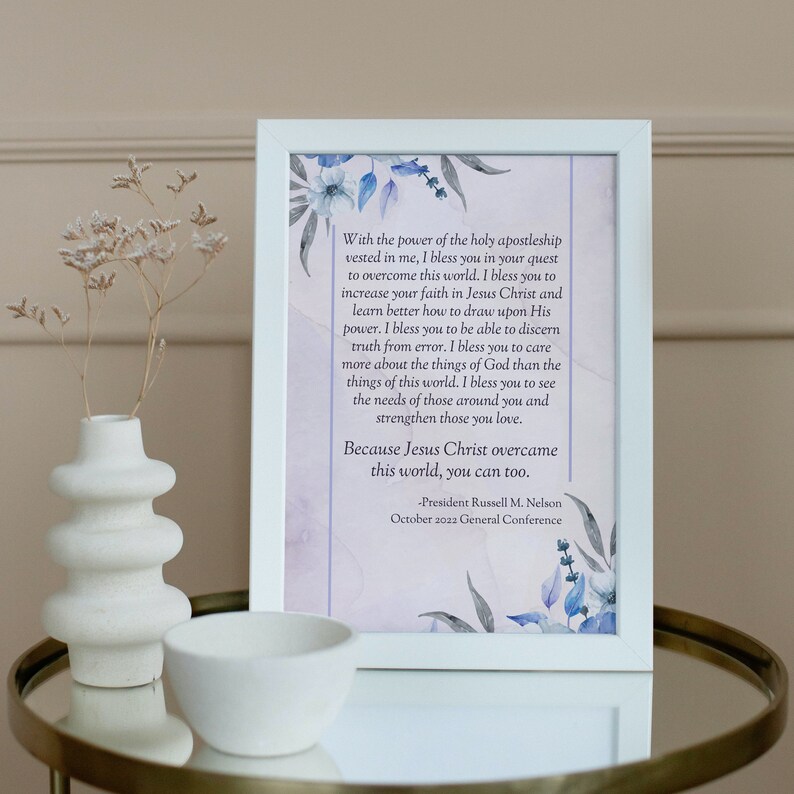 DIGITAL DOWNLOAD Printable October 2022 General Conference Quote Russell M Nelson Apostolic ...