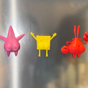 Spongebob, Patrick, and Mr. Krabs Magnets