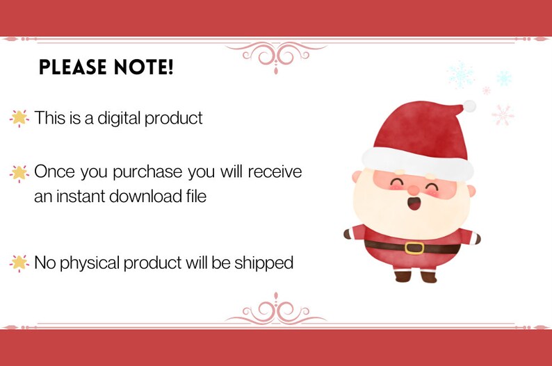 Peut inclure: PLEASE NOTE! Il s'agit d'un produit num&eacute;rique. Une fois votre achat effectu&eacute;, vous recevrez un fichier t&eacute;l&eacute;chargeable instantan&eacute;ment. Aucun produit physique ne sera exp&eacute;di&eacute;. Illustration de dessin anim&eacute; de P&egrave;re No&euml;l avec un costume rouge et une barbe blanche.