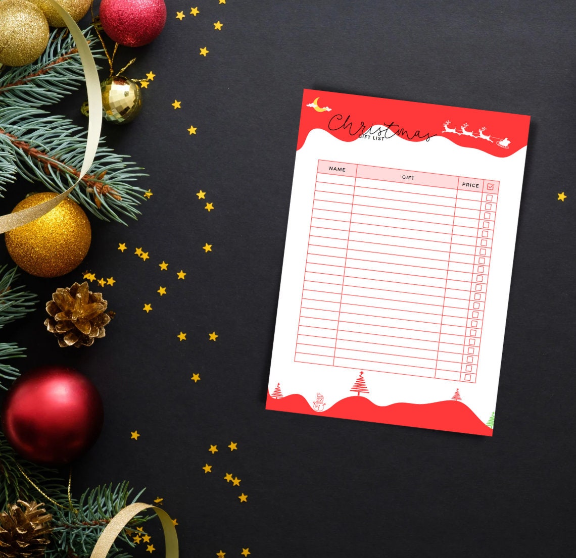 Printable Christmas Gift Planner, Christmas Gift List, Christmas ...