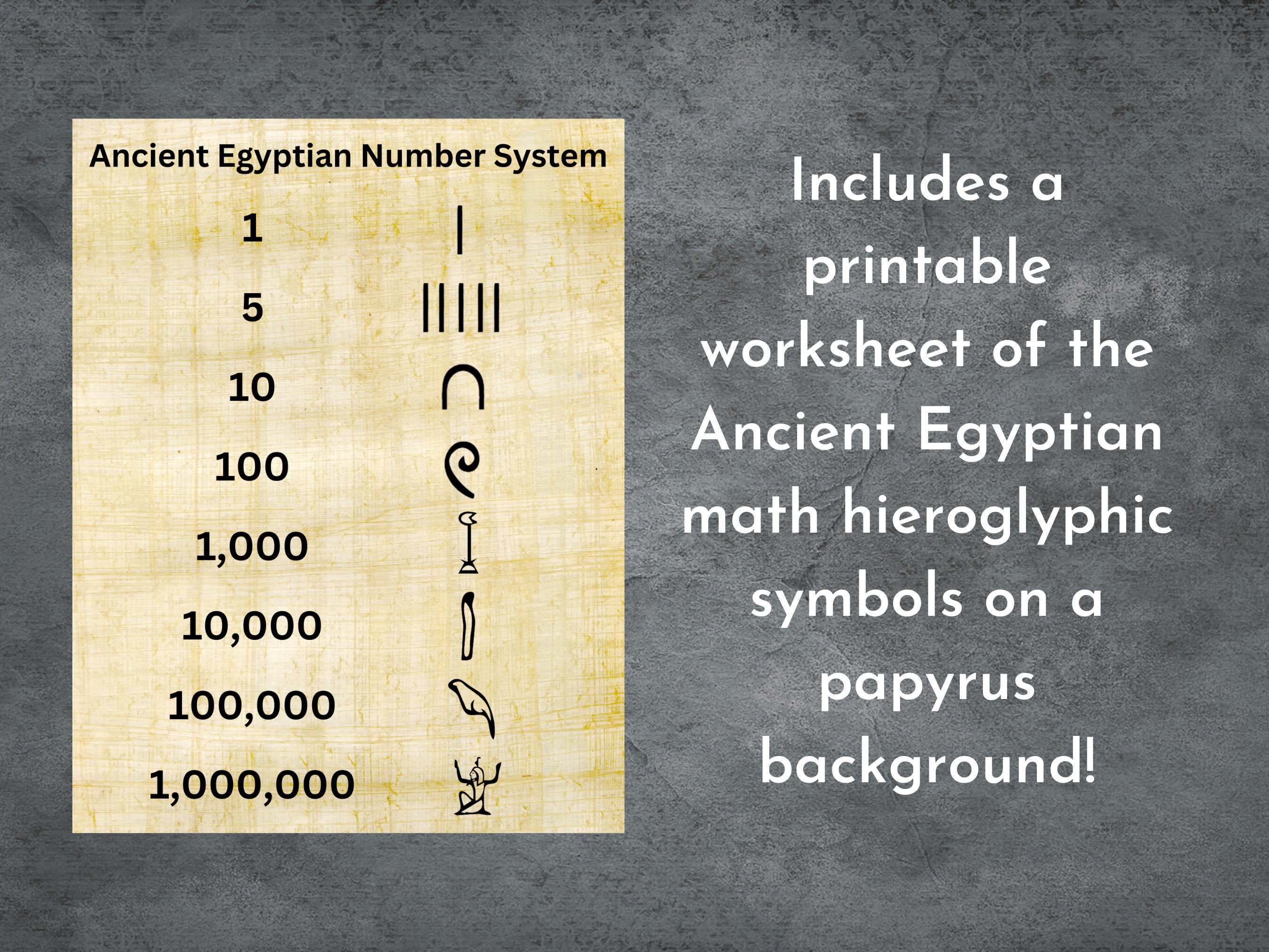 Ancient Egyptian Math Printable Worksheet Kids Ancient Egypt School Activity Homeschool Teacher