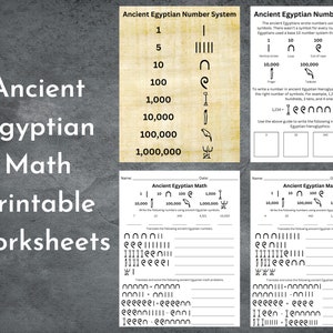 Altes ägyptisches Mathe Arbeitsblatt zum Ausdrucken | Kinder Altes Ägypten Schulaktivität | Homeschool Lehrer Geschichte Mathe Arbeitsblatt, Digital Download