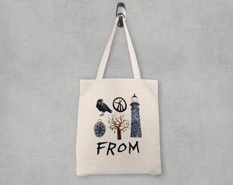FROM tv show bag, FROM tv series, from tv show tote, FROM bag, from tv show merch