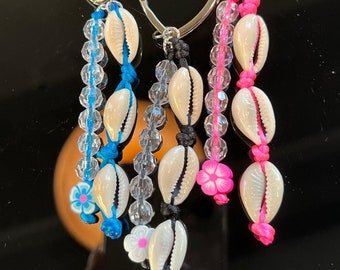 Cowrie Seashell Keychains