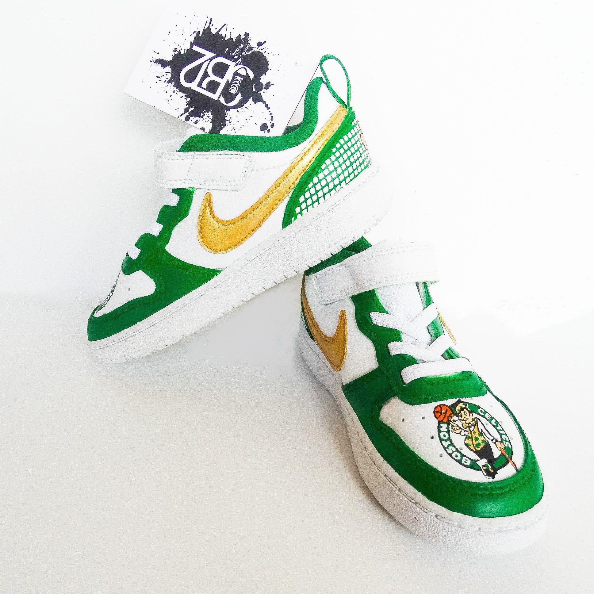 Custom Boston Celtics Sneakers Etsy