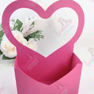 Coeur enveloppe frites boîte Cricut SVG-Silhouette Studio