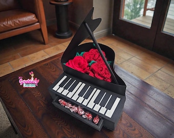 Piano Box Digital File /Cricut SVG- Silhouette Studio