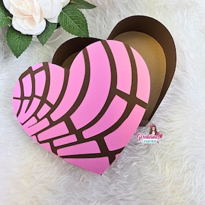 Heart Concha/ Pan Dulce Box Arquivo Digital/Svg- Silhouette Studio