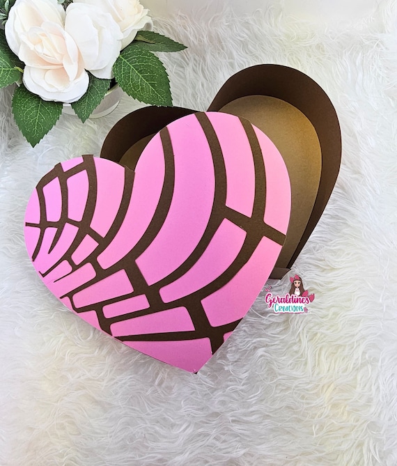 Heart Concha/ Pan Dulce Box Digital File /Svg- Silhouette Studio