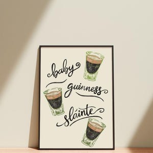 Póster de Baby Guinness Shot - Impresión artística irlandesa imagen 2