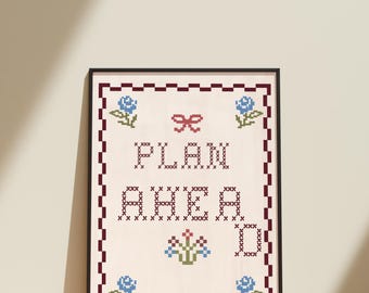 Planifica con anticipación: diseño divertido dibujado a mano.