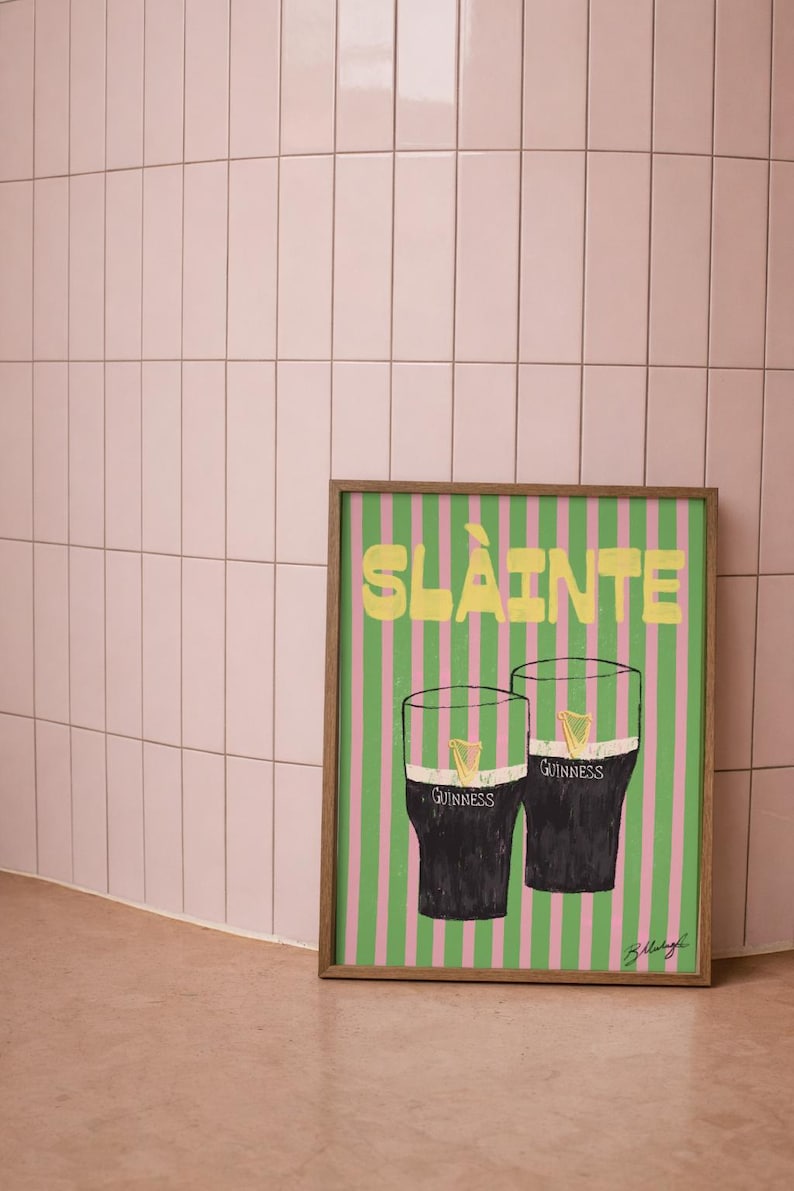 Sláinte Irish Greeting Guinness Art Print - Poster image 4