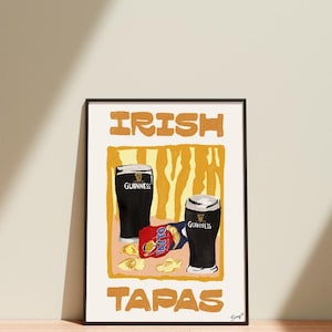 Irish Tapas Poster: Guinness & Tayto Art Print