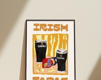 Irish Tapas Poster: Guinness & Tayto Art Print
