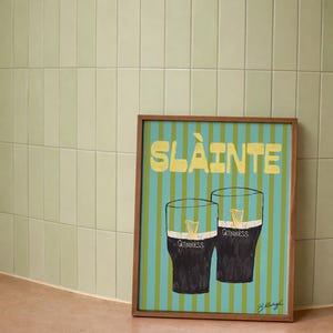 Sláinte Irish Greeting Guinness Art Print - Poster image 2
