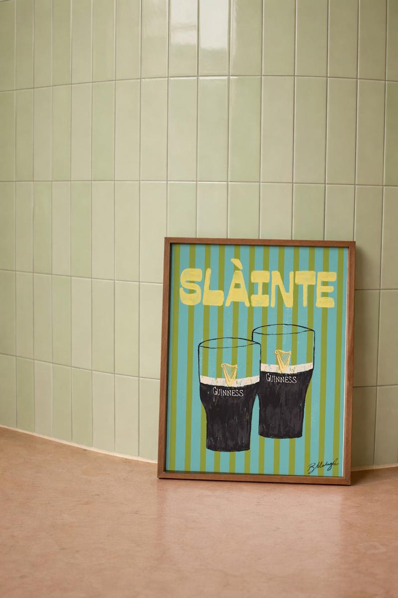 Sláinte Irish Greeting Guinness Art Print - Poster image 2