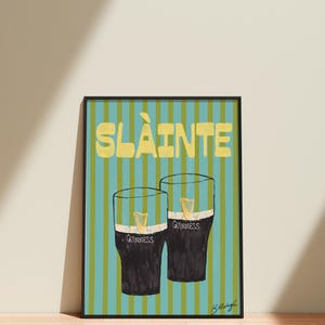 Sláinte Irish Greeting Guinness Art Print - Poster image 1