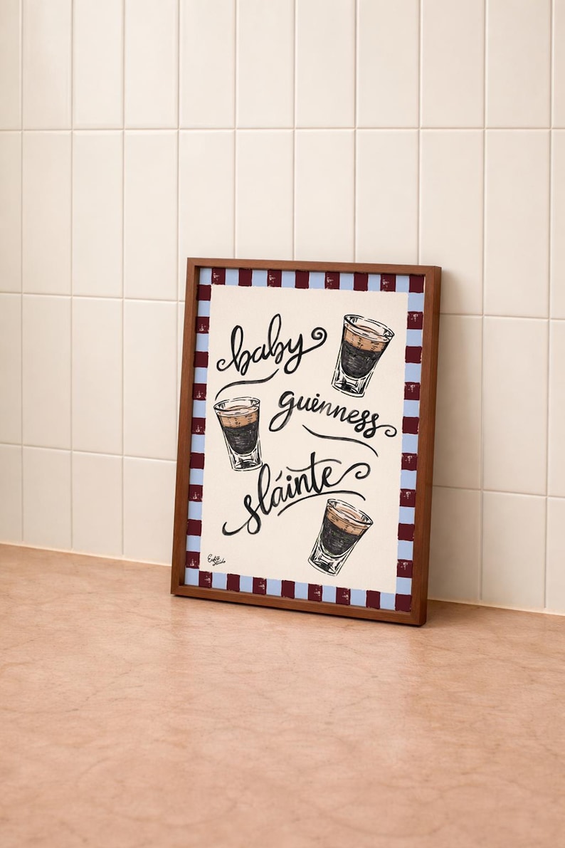 Póster de Baby Guinness Shot - Impresión artística irlandesa imagen 3