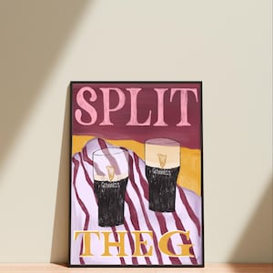 Split the G - Irish Guinness Art Print image 1