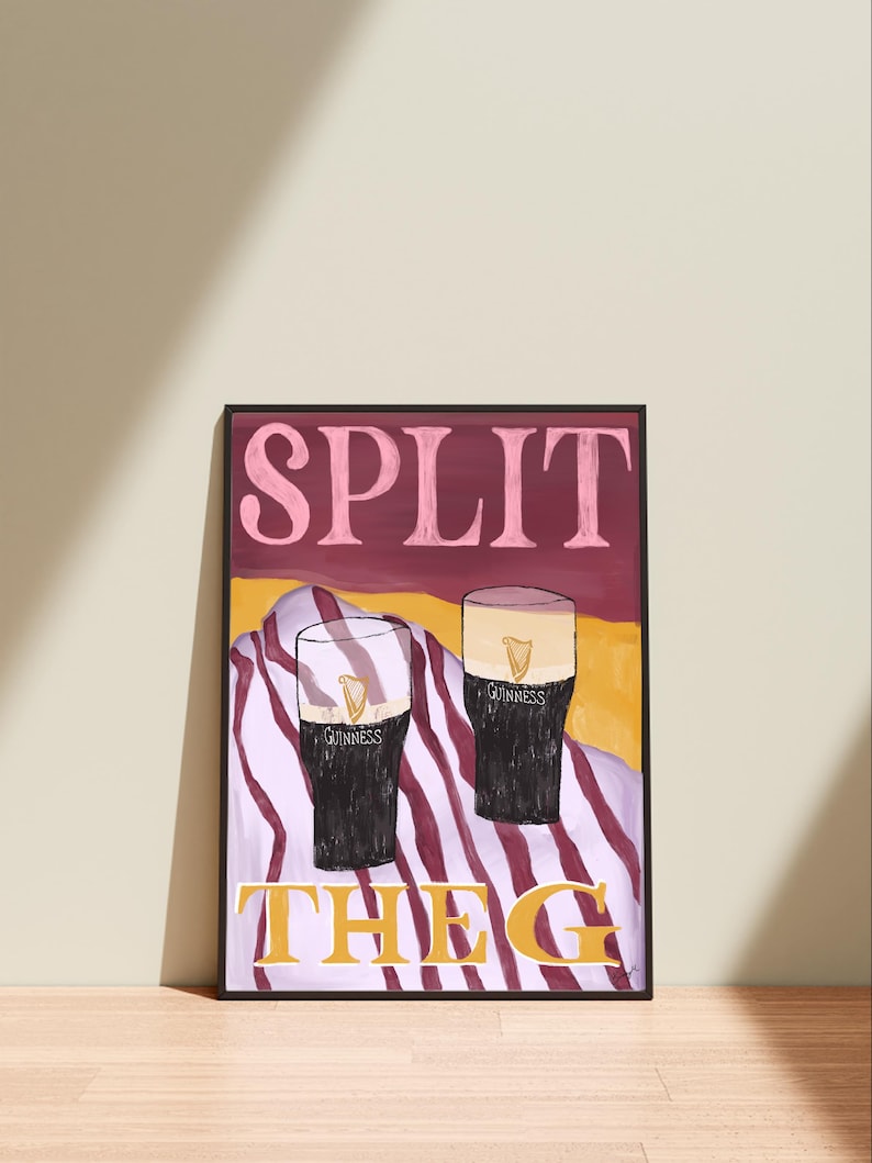 Split the G - Irish Guinness Art Print image 1