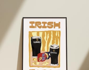 Irish Tapas Poster: Guinness & Tayto Art Print - A3