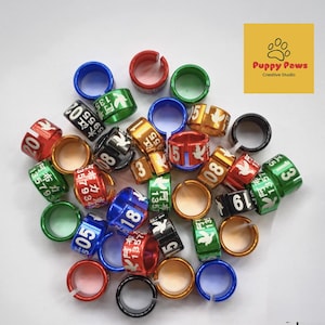 Custom Pigeon Leg Bands | Aluminum ID Rings for Racing Homing Pigeons | Open Type Bird Rings | Free Engraving Included