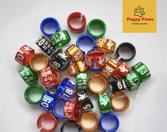 8mmx6mm Open Custom Pigeon Leg Bands | Jumbo Coturnix Quail | Aluminum ID Rings Homing Pigeons | Open Type Bird Rings | Free Engraving