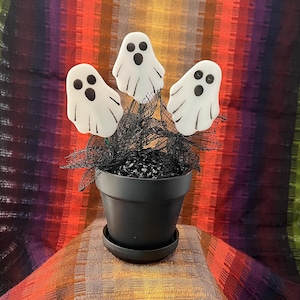 Läskig Halloweenkruka, Säsongsdekoration, Halloweendekoration, Smältglaskonst, Halloweenpresent, Halloweenfestgåva, 1478