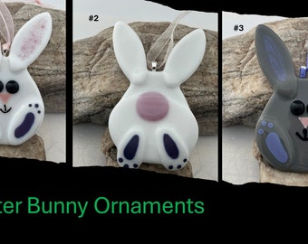 Easter Bunny Suncatcher, Fused Glass Suncatcher, Fused Glass Easter Bunny, Window Decor, Handmade Gift, Easter Bunny, 1324