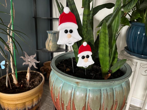 Santa Plant Stake, Christmas Decoration, Plant Lover Gift, Garden Decoration,  House Plant, Santa Decoration, Plant Pick, 1446 - Etsy