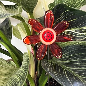 Flower Plant Stake, House Plant Flower, Flower Pot Flower, Garden Decor, Flower Pot Stake, Flower Garden Stake, Glass Flower, 1367