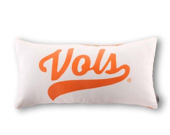 University of Tennessee VOLS Lumbar Pillow Cover, UTK gift idea, Tennessee Volunteers throw pillow dorm