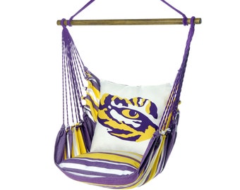 LSU Tigers Chair Swing: Officially Licensed Collegiate LSU Home Decor, LSU Gift Idea, Geaux Tigers