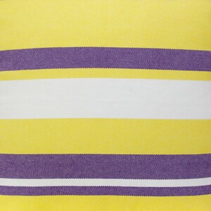 Lsu colors pillow purple and gold striped fabric