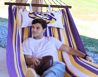 LSU Home Decor Hammock, Eye of The Tiger, Lsu Football  Geaux Tigers Lsu Home Decor, LSU Alumni gift, LSU graduation gift Memorabilia
