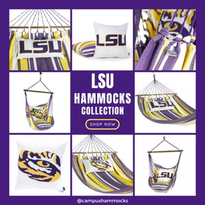 Collage of licensed LSU Football merchandise and gifts for alumni