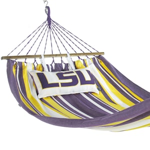 LSU Tigers gift, LSU Hammock, Louisiana State University Gift, Lsu Tigers Merch Decor, Lsu alumni graduation Lsu Tigers Football Memorabilia