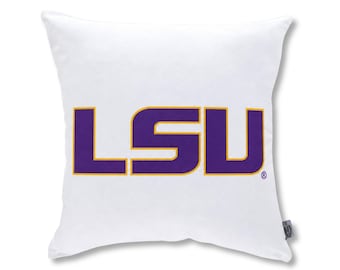 LSU Pillow Cover, LSU Tigers Pillow Cover Sham, Lsu Bedding dorm room, LSU Alumni Gift, Lsu graduation gift, Louisiana State University