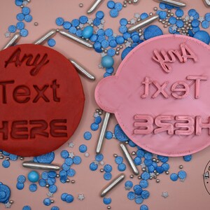 Customised Icing Stamp - UK - Embosser - Cupcakes - Cookie Cutter - Eco Friendly