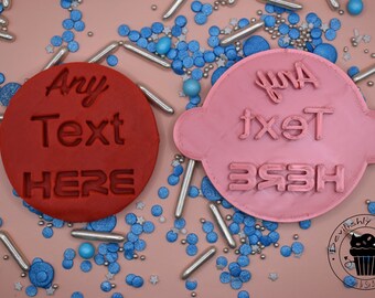 Customised Icing Stamp - UK - Embosser - Cupcakes - Cookie Cutter - Eco Friendly