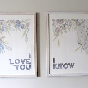 I Love You, I Know | Galaxy Couple Print | Han and Leia | Watercolor Print | Wall Art