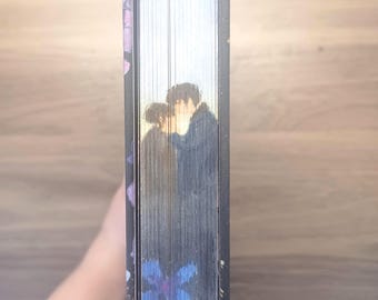 Your Hands Are Cold | Through the Mist | Elizabeth Bennet | Fitzwilliam Darcy | Pride & Prejudice | Book Edge Painting | Collectable
