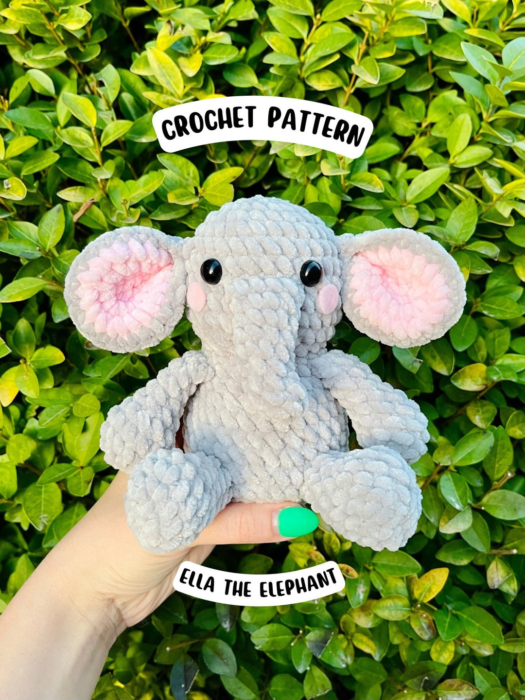 Crochet Pattern - Ella the Elephant - Etsy
