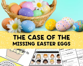 Easter Mystery Escape Room Game for Kids, The Case of the Missing Easter Eggs, Easter Printable Party Game, Class Game, Family Game Night