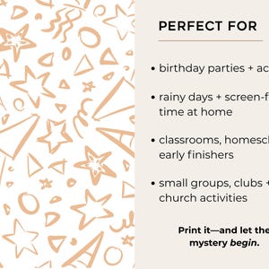 Printable game for parties, classrooms, family nights, and screen-free fun