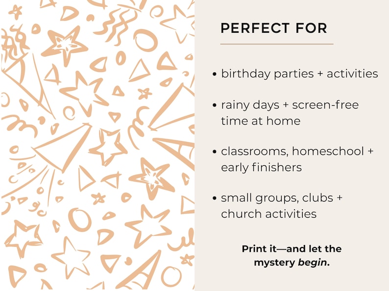 Printable game for parties, classrooms, family nights, and screen-free fun