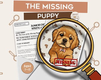 Detective Mystery Game for Kids | Printable Pet Mystery | The Case of the Missing Puppy | Ages 7–12